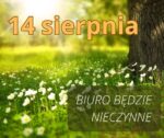 Wolne 14 sierpnia